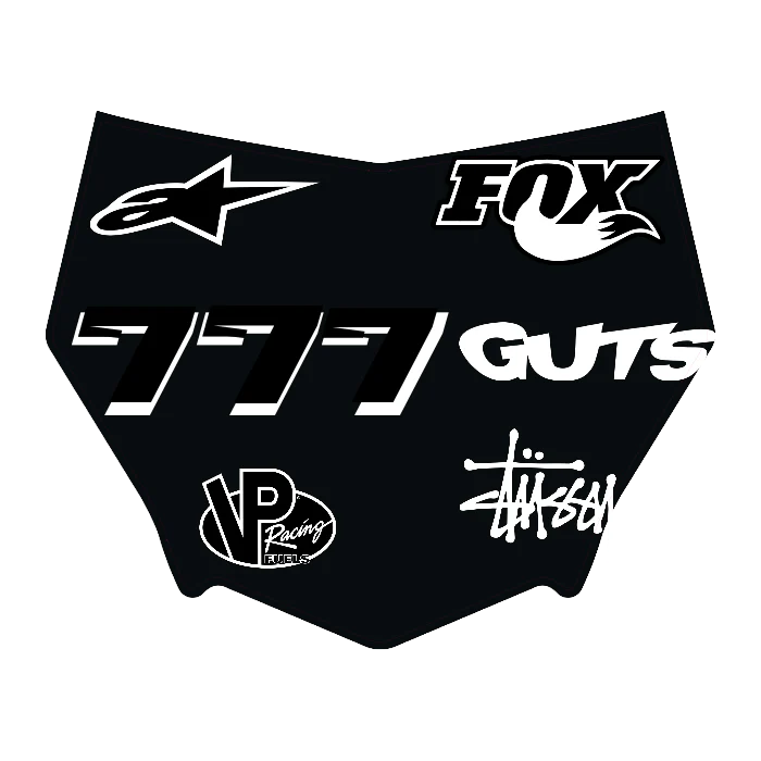 CUSTOM MOTOCUTZ FRONT PLATE DECAL