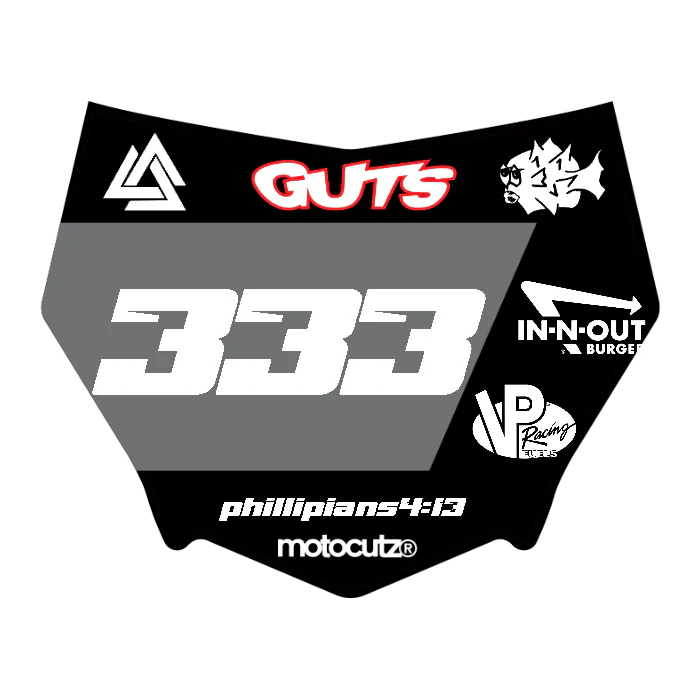 CUSTOM MOTOCUTZ FRONT PLATE DECAL