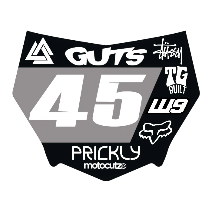 CUSTOM MOTOCUTZ FRONT PLATE DECAL
