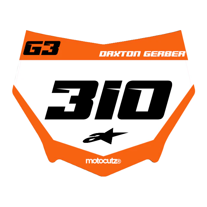 CUSTOM MOTOCUTZ FRONT PLATE DECAL
