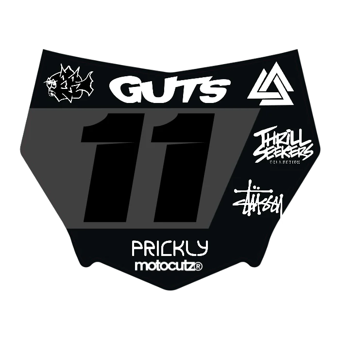 CUSTOM MOTOCUTZ FRONT PLATE DECAL