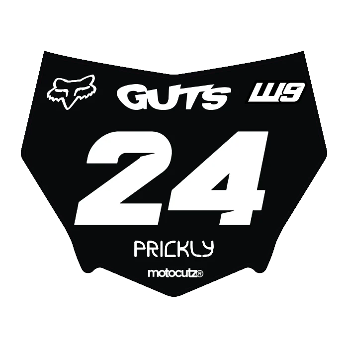 CUSTOM MOTOCUTZ FRONT PLATE DECAL
