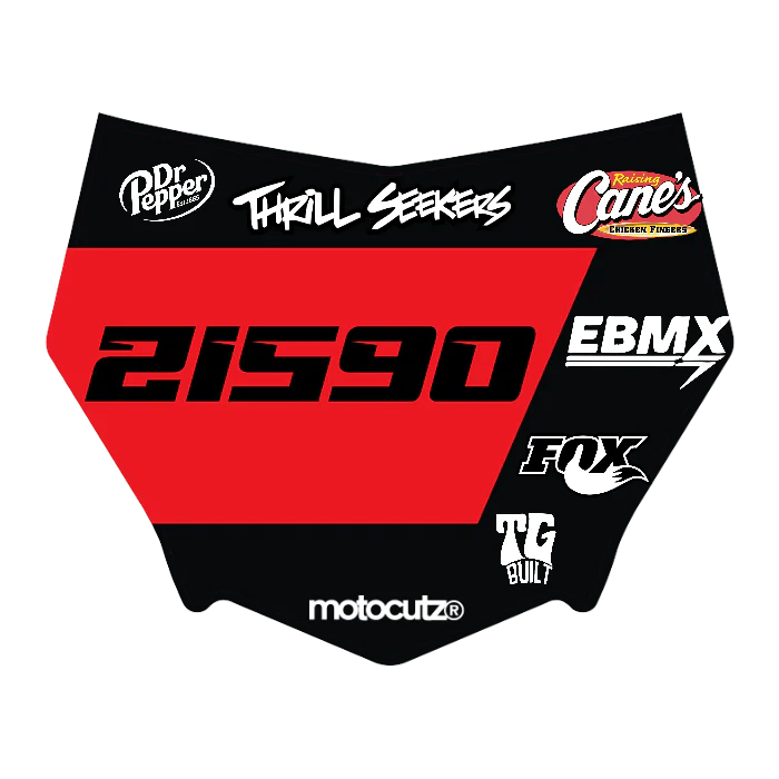 CUSTOM MOTOCUTZ FRONT PLATE DECAL
