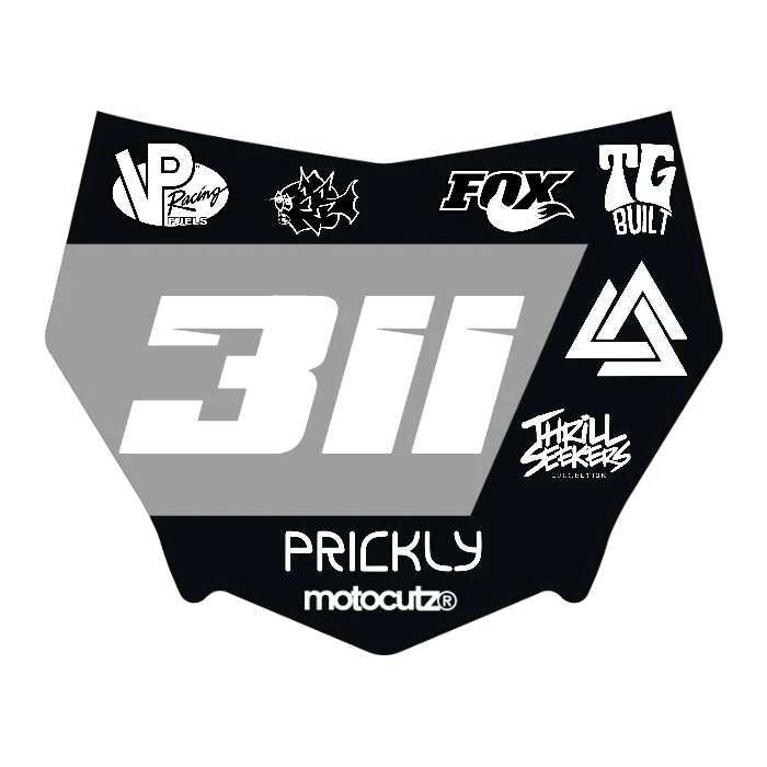 CUSTOM MOTOCUTZ FRONT PLATE DECAL