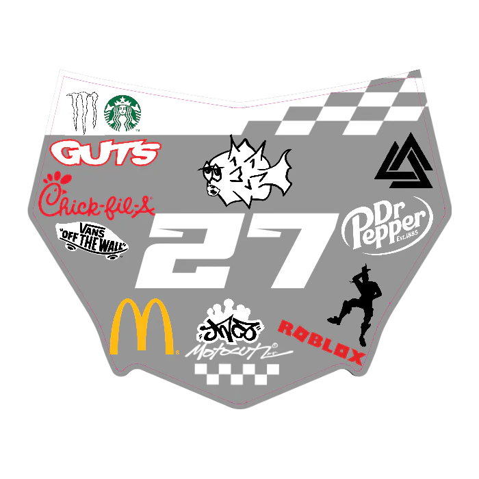 CUSTOM MOTOCUTZ FRONT PLATE DECAL