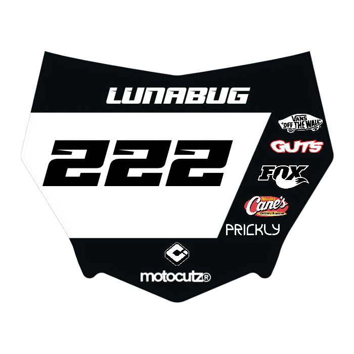 CUSTOM MOTOCUTZ FRONT PLATE DECAL