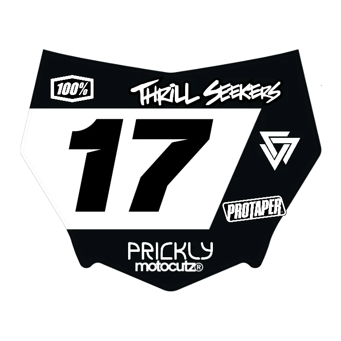 CUSTOM MOTOCUTZ FRONT PLATE DECAL