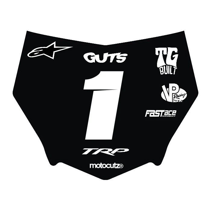 CUSTOM MOTOCUTZ FRONT PLATE DECAL