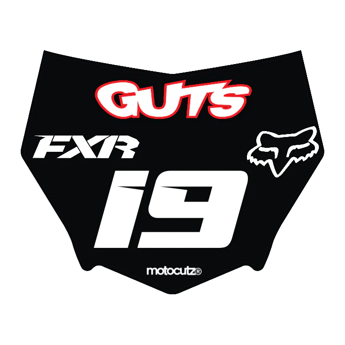 CUSTOM MOTOCUTZ FRONT PLATE DECAL