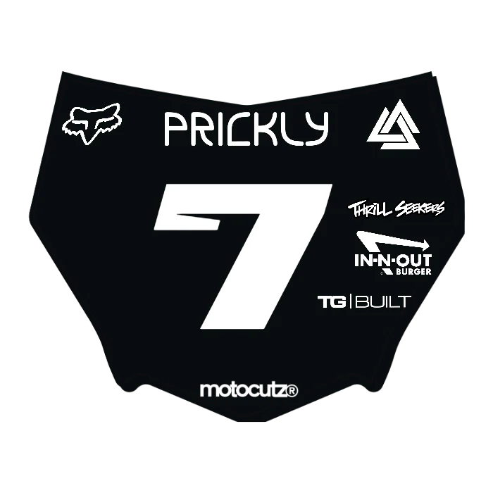 CUSTOM MOTOCUTZ FRONT PLATE DECAL