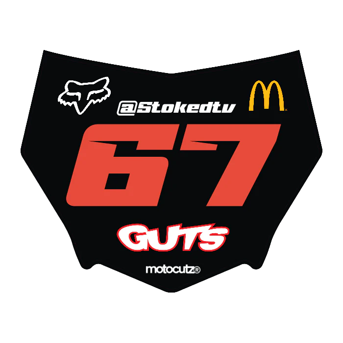 CUSTOM MOTOCUTZ FRONT PLATE DECAL