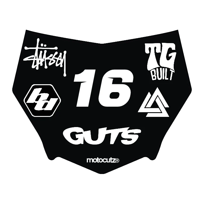 CUSTOM MOTOCUTZ FRONT PLATE DECAL