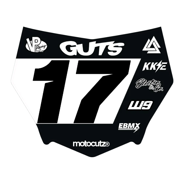 CUSTOM MOTOCUTZ FRONT PLATE DECAL