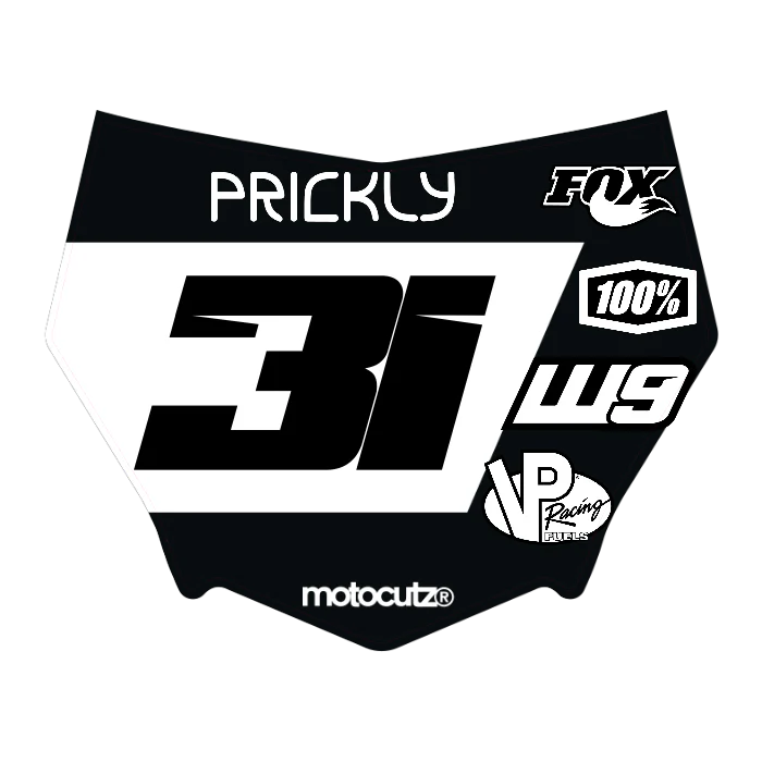 CUSTOM MOTOCUTZ FRONT PLATE DECAL
