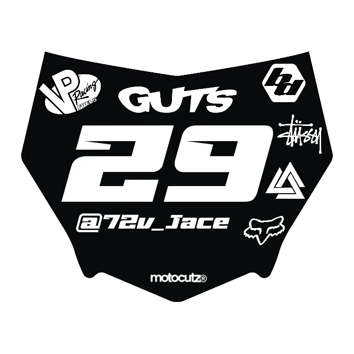 CUSTOM MOTOCUTZ FRONT PLATE DECAL