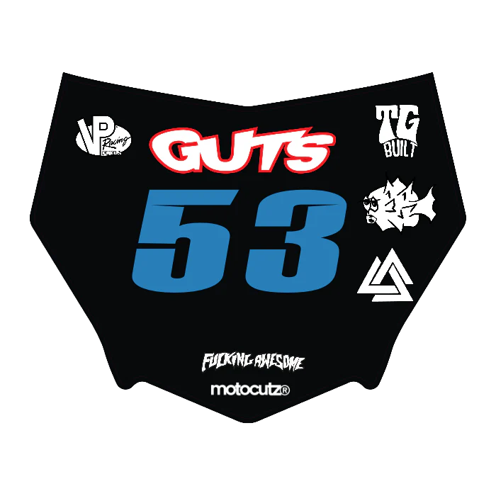 CUSTOM MOTOCUTZ FRONT PLATE DECAL