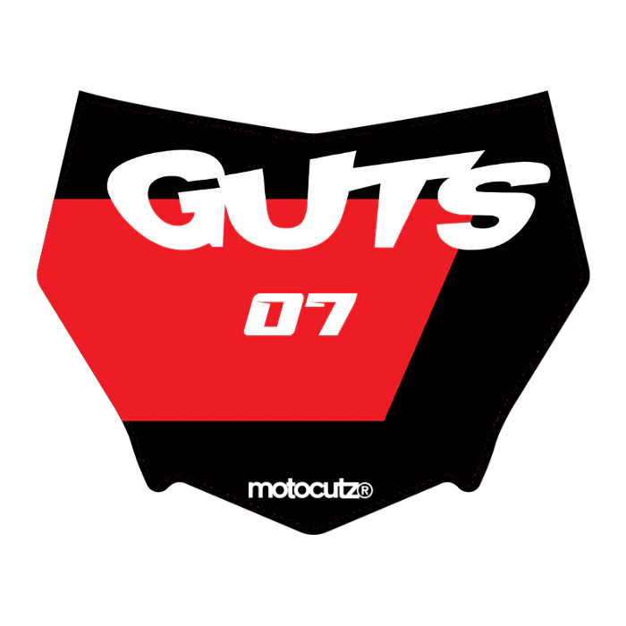 CUSTOM MOTOCUTZ FRONT PLATE DECAL