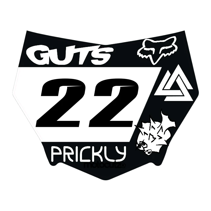 CUSTOM MOTOCUTZ FRONT PLATE DECAL