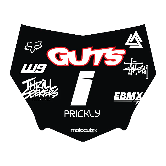 CUSTOM MOTOCUTZ FRONT PLATE DECAL