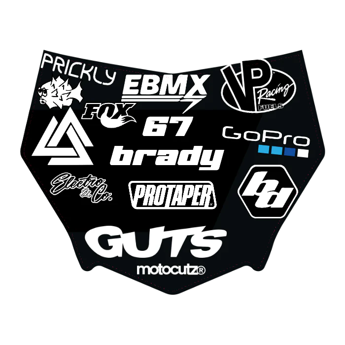 CUSTOM MOTOCUTZ FRONT PLATE DECAL