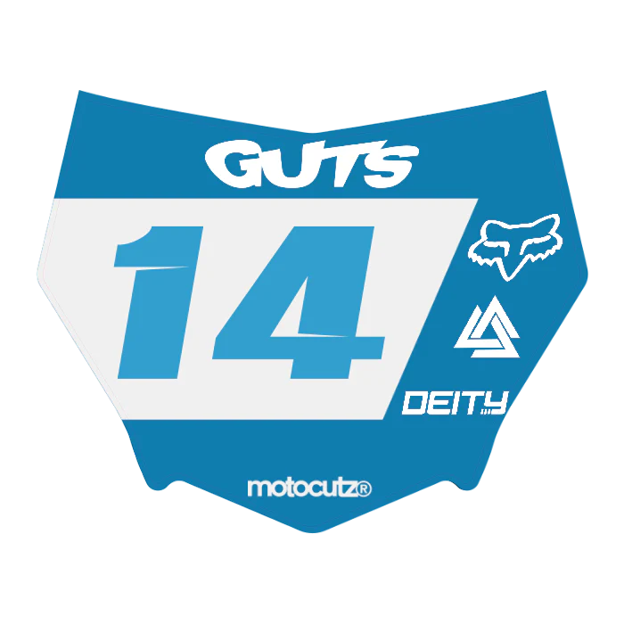 CUSTOM MOTOCUTZ FRONT PLATE DECAL