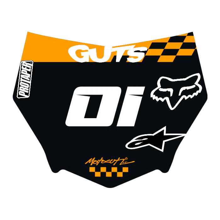 CUSTOM MOTOCUTZ FRONT PLATE DECAL