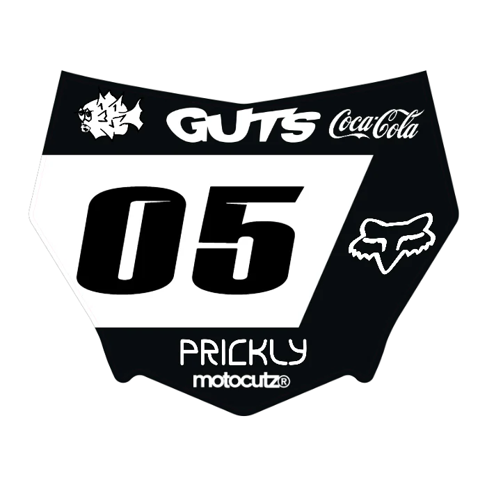 CUSTOM MOTOCUTZ FRONT PLATE DECAL