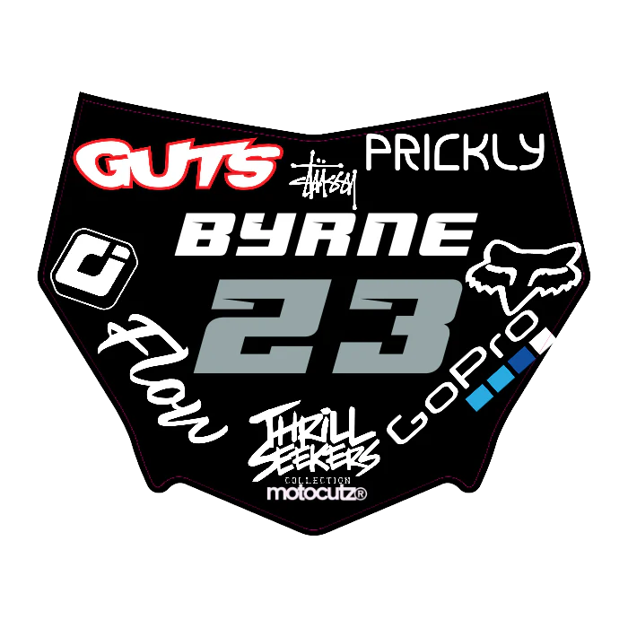 CUSTOM MOTOCUTZ FRONT PLATE DECAL