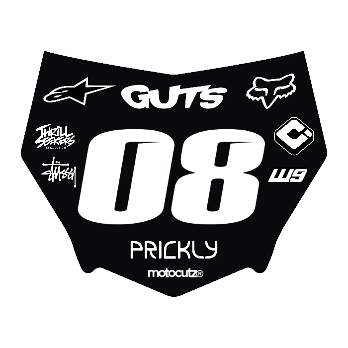 CUSTOM MOTOCUTZ FRONT PLATE DECAL