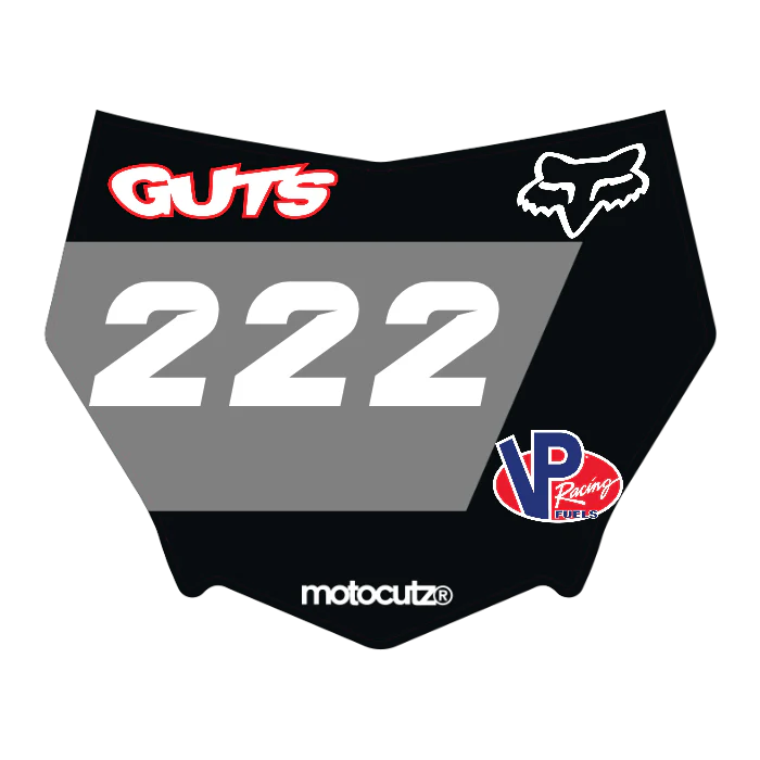CUSTOM MOTOCUTZ FRONT PLATE DECAL
