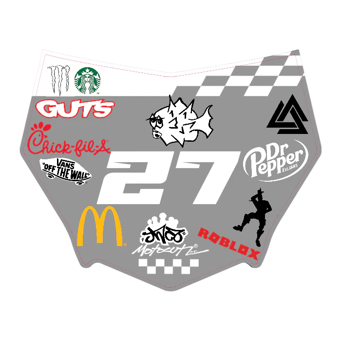 CUSTOM MOTOCUTZ FRONT PLATE DECAL