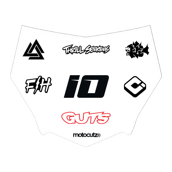 CUSTOM MOTOCUTZ FRONT PLATE DECAL