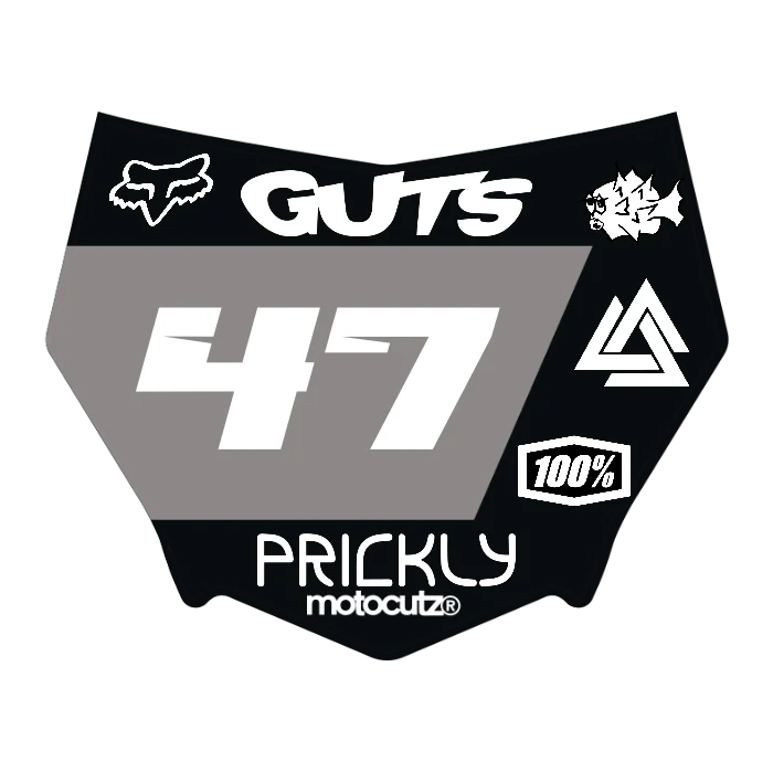 CUSTOM MOTOCUTZ FRONT PLATE DECAL