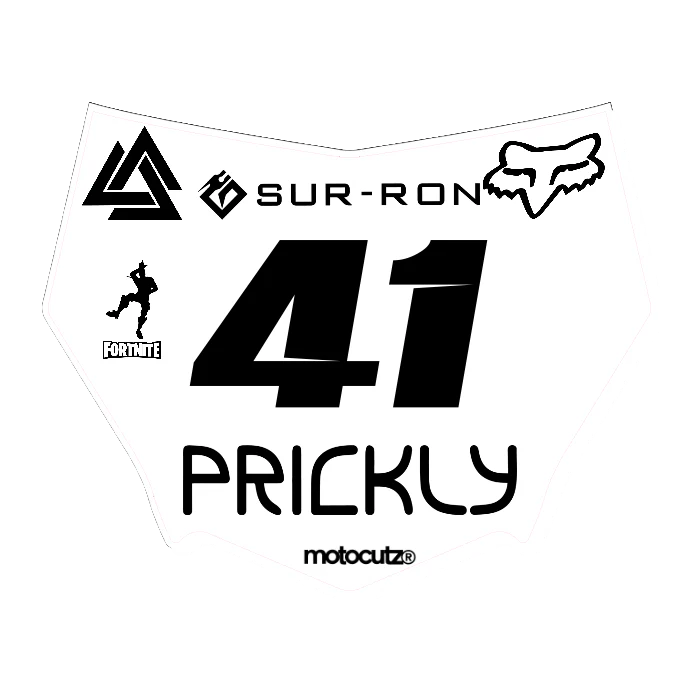 CUSTOM MOTOCUTZ FRONT PLATE DECAL