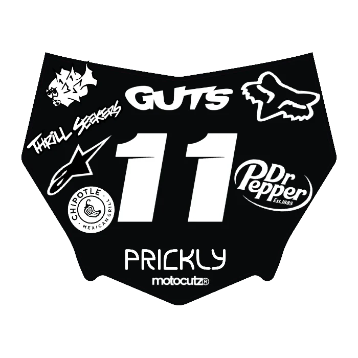 CUSTOM MOTOCUTZ FRONT PLATE DECAL
