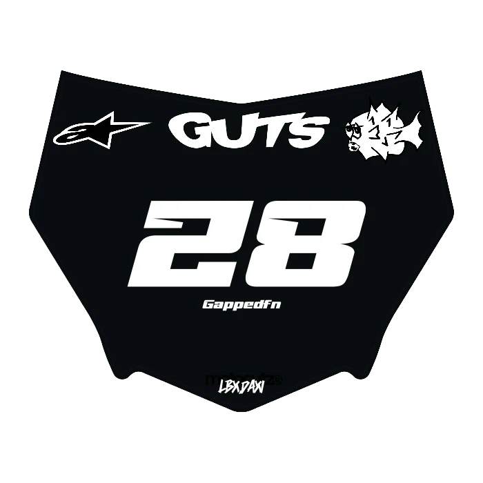 CUSTOM MOTOCUTZ FRONT PLATE DECAL