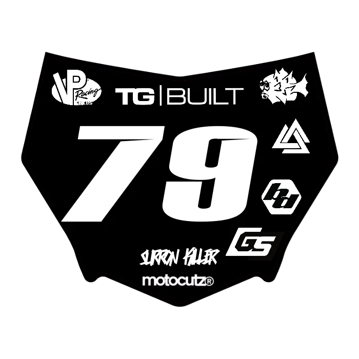 CUSTOM MOTOCUTZ FRONT PLATE DECAL