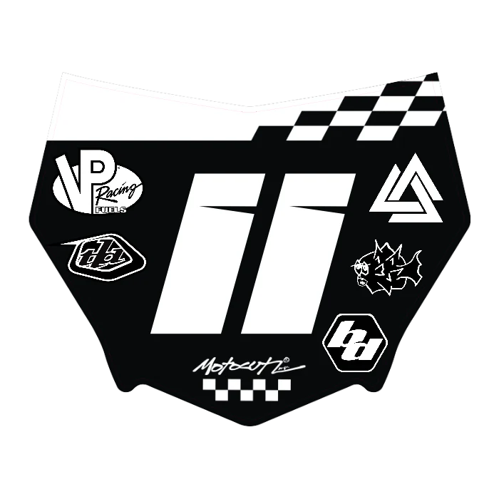 CUSTOM MOTOCUTZ FRONT PLATE DECAL
