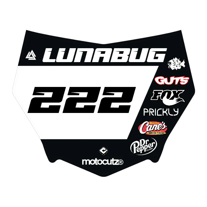 CUSTOM MOTOCUTZ FRONT PLATE DECAL
