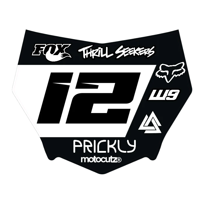 CUSTOM MOTOCUTZ FRONT PLATE DECAL