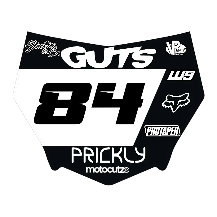 CUSTOM MOTOCUTZ FRONT PLATE DECAL