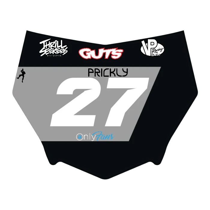 CUSTOM MOTOCUTZ FRONT PLATE DECAL