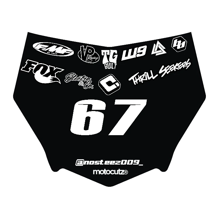CUSTOM MOTOCUTZ FRONT PLATE DECAL