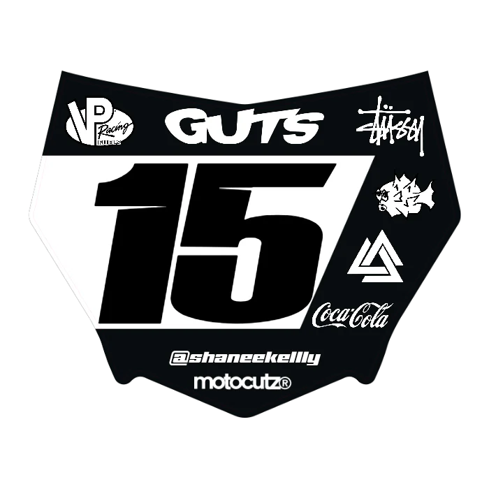 CUSTOM MOTOCUTZ FRONT PLATE DECAL