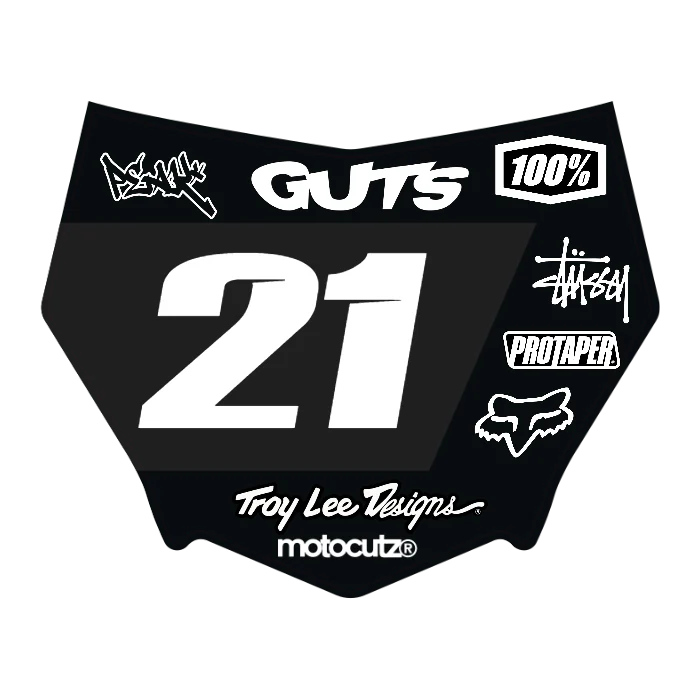 CUSTOM MOTOCUTZ FRONT PLATE DECAL