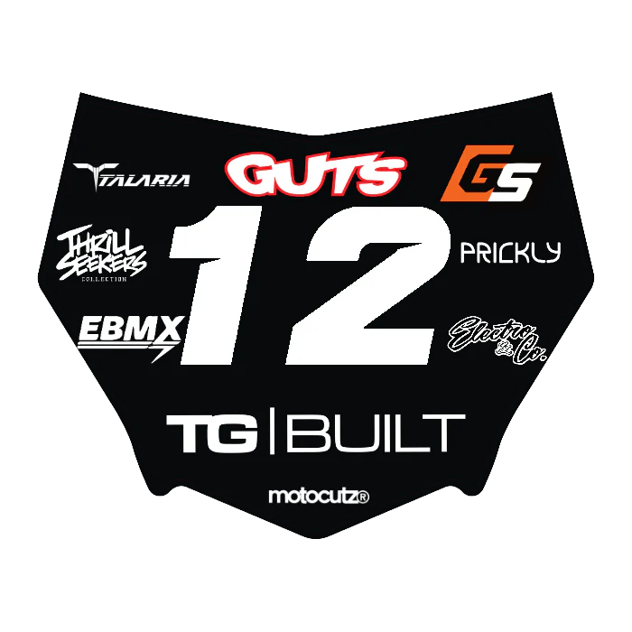 CUSTOM MOTOCUTZ FRONT PLATE DECAL