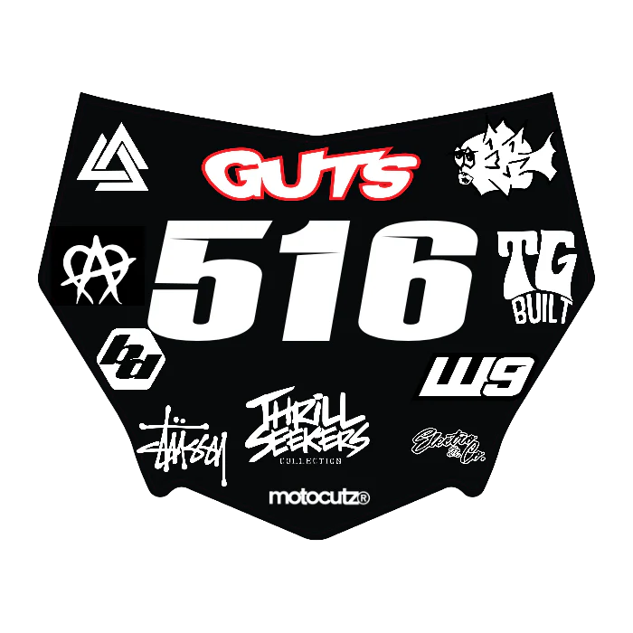 CUSTOM MOTOCUTZ FRONT PLATE DECAL