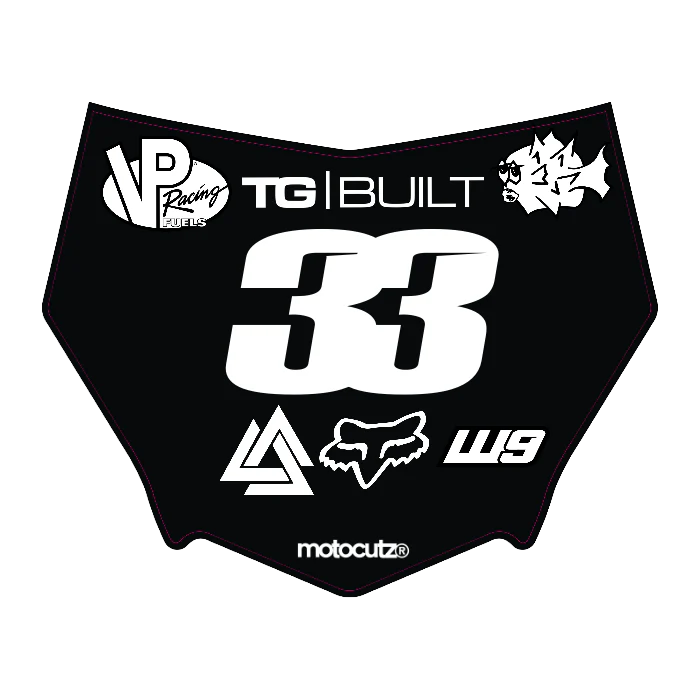 CUSTOM MOTOCUTZ FRONT PLATE DECAL