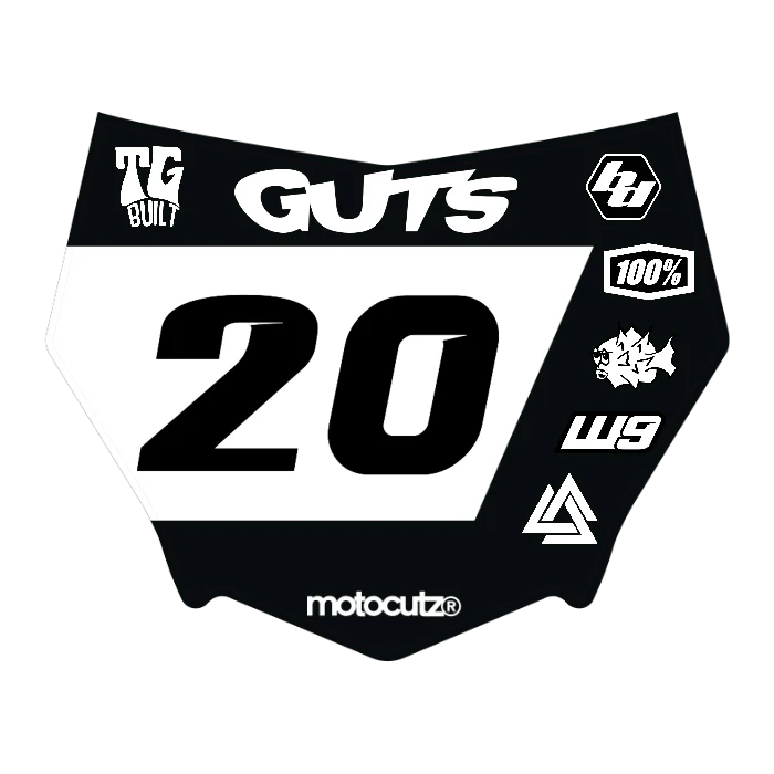 CUSTOM MOTOCUTZ FRONT PLATE DECAL
