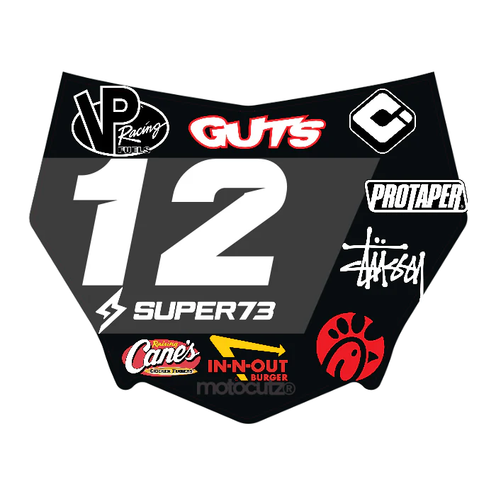 CUSTOM MOTOCUTZ FRONT PLATE DECAL